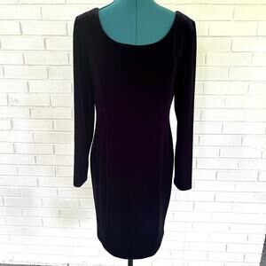 Vintage 90s Faviana black stretch velvet dress